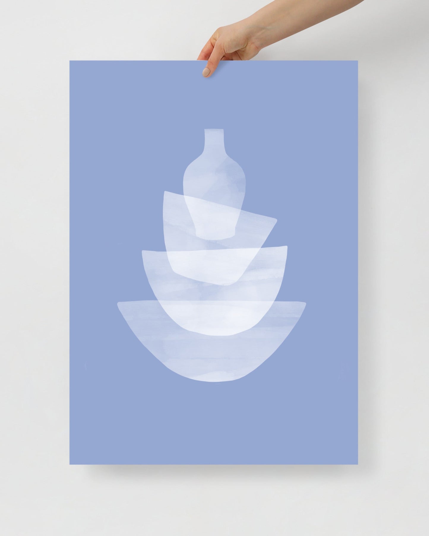 'Ceramic - Blue' 50×70 cm Fine Art Print with No Frame - Spilt Art by Melbourne Artist Eryn Levey