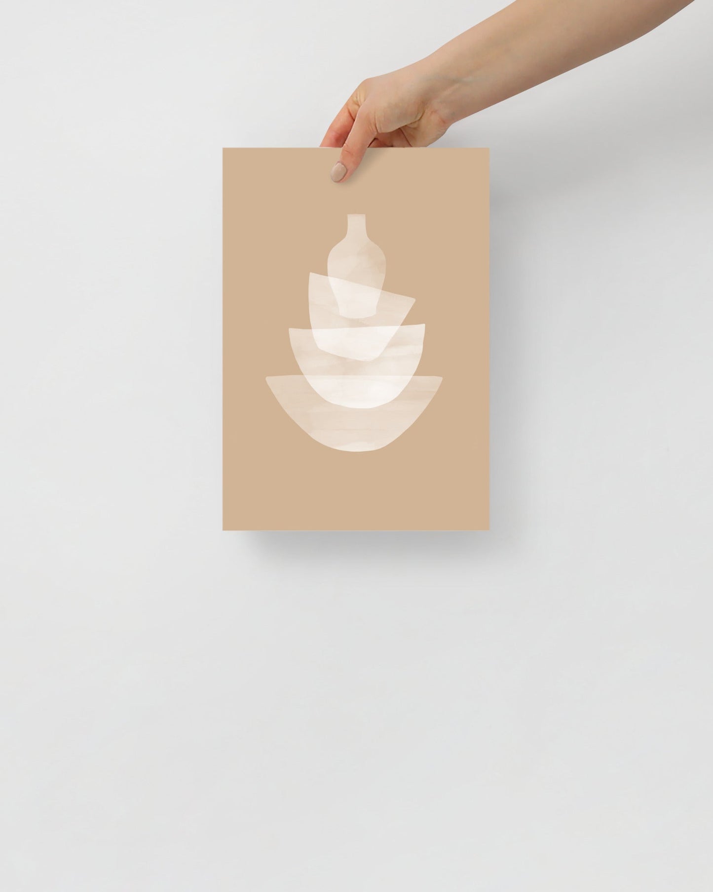 'Ceramic - Tan' 21×30 cm Fine Art Print with No Frame - Spilt Art by Melbourne Artist Eryn Levey