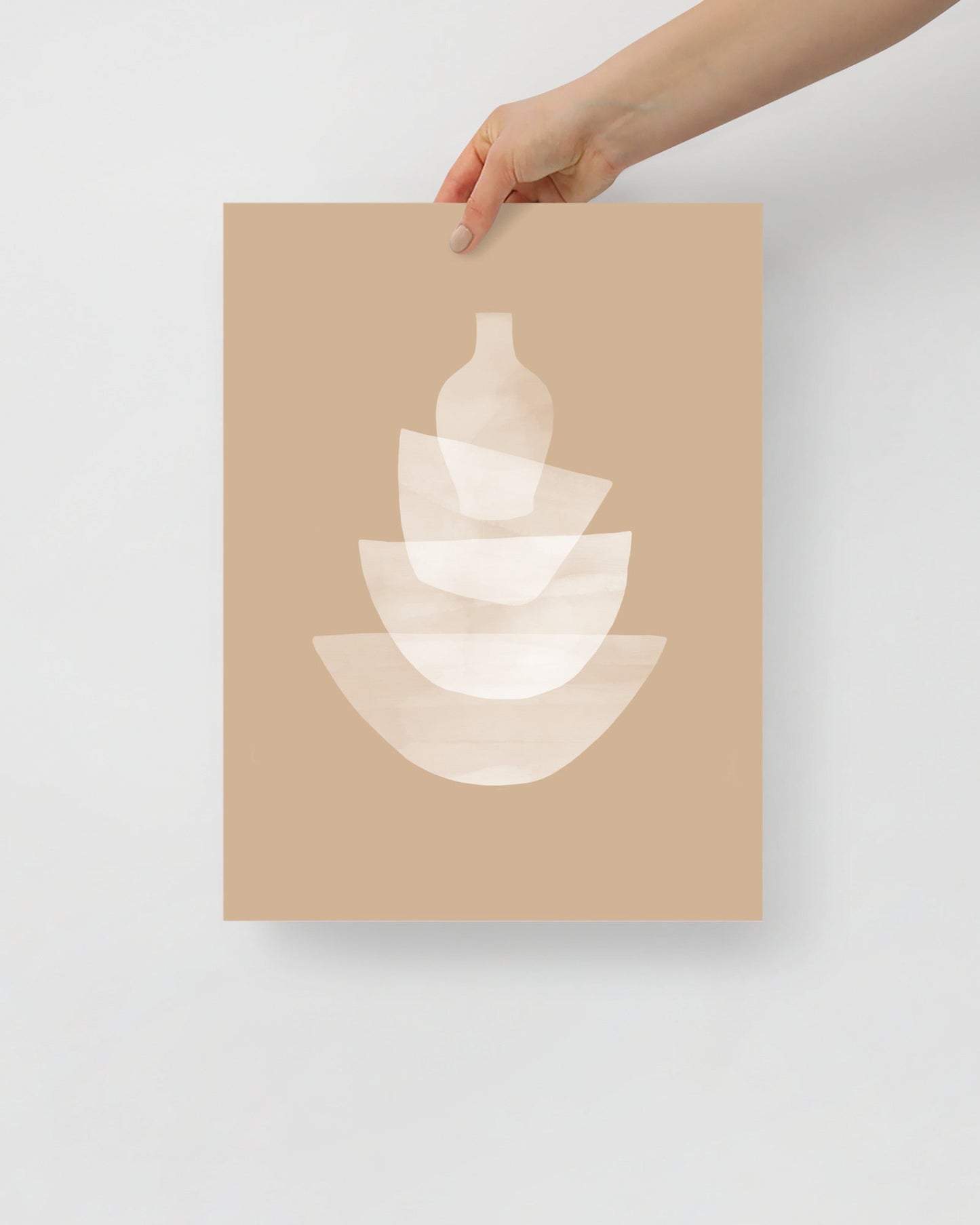 'Ceramic - Tan' 30×40 cm Fine Art Print with No Frame - Spilt Art by Melbourne Artist Eryn Levey