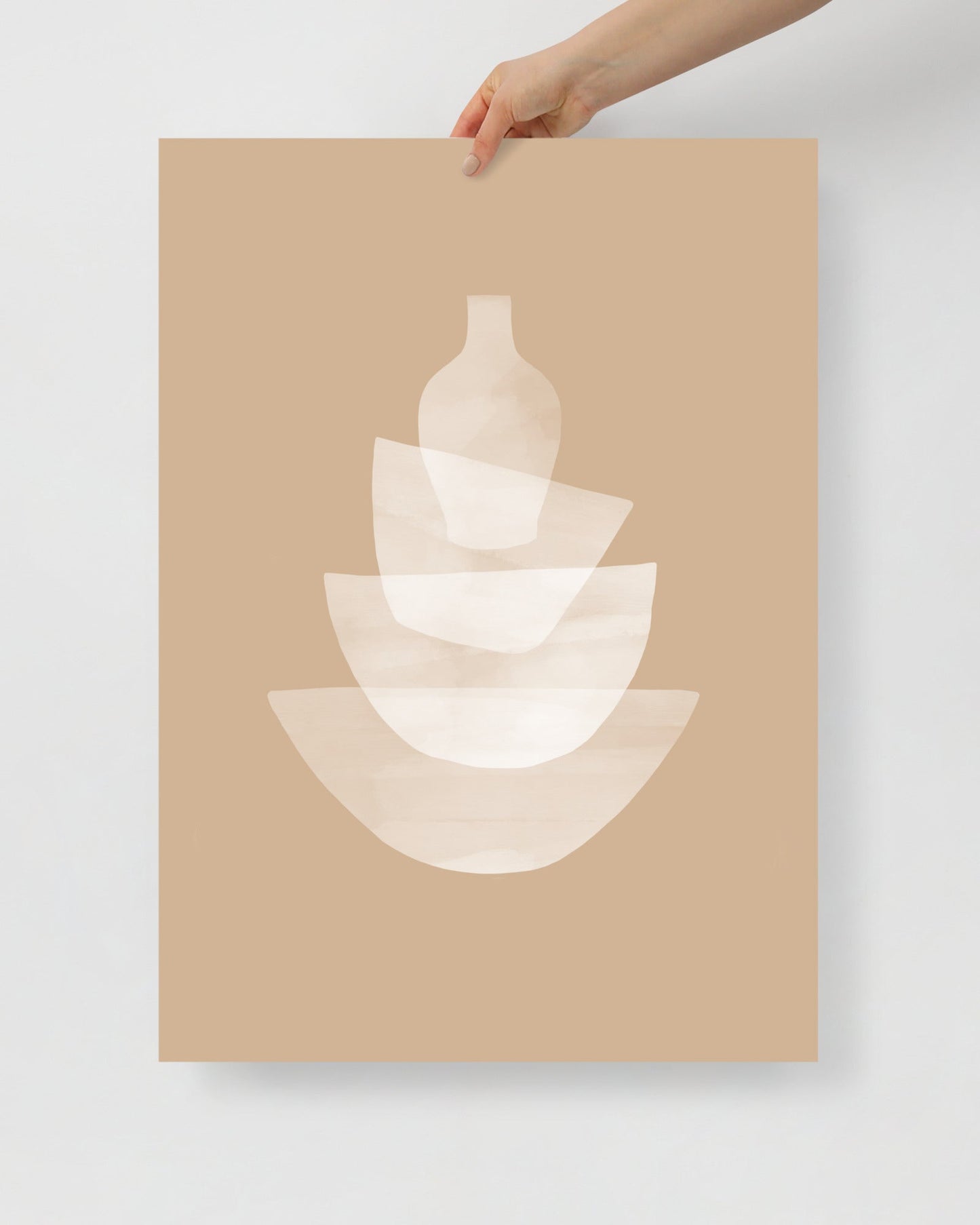 'Ceramic - Tan' 50×70 cm Fine Art Print with No Frame - Spilt Art by Melbourne Artist Eryn Levey