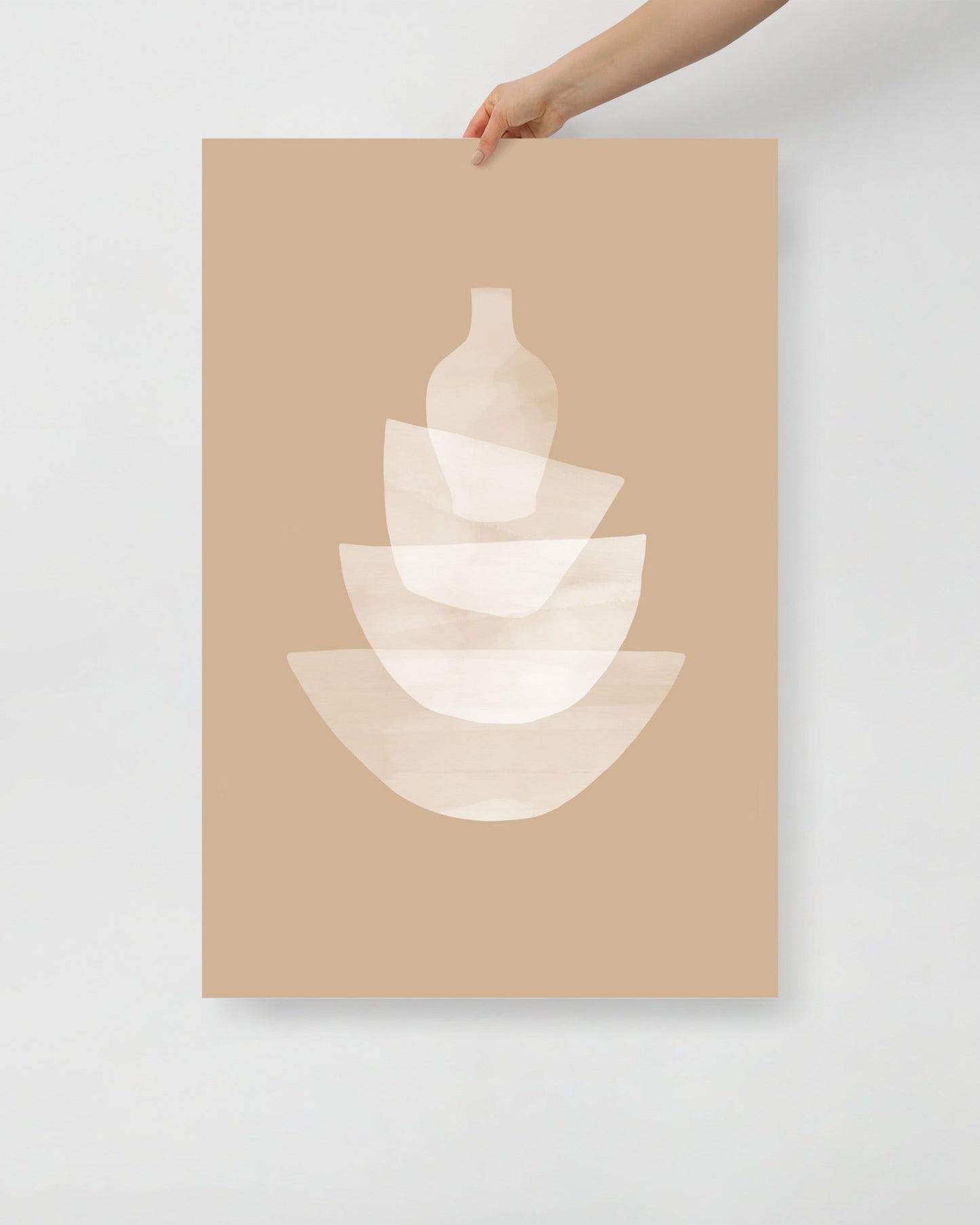 'Ceramic - Tan' 61×91 cm Fine Art Print with No Frame - Spilt Art by Melbourne Artist Eryn Levey
