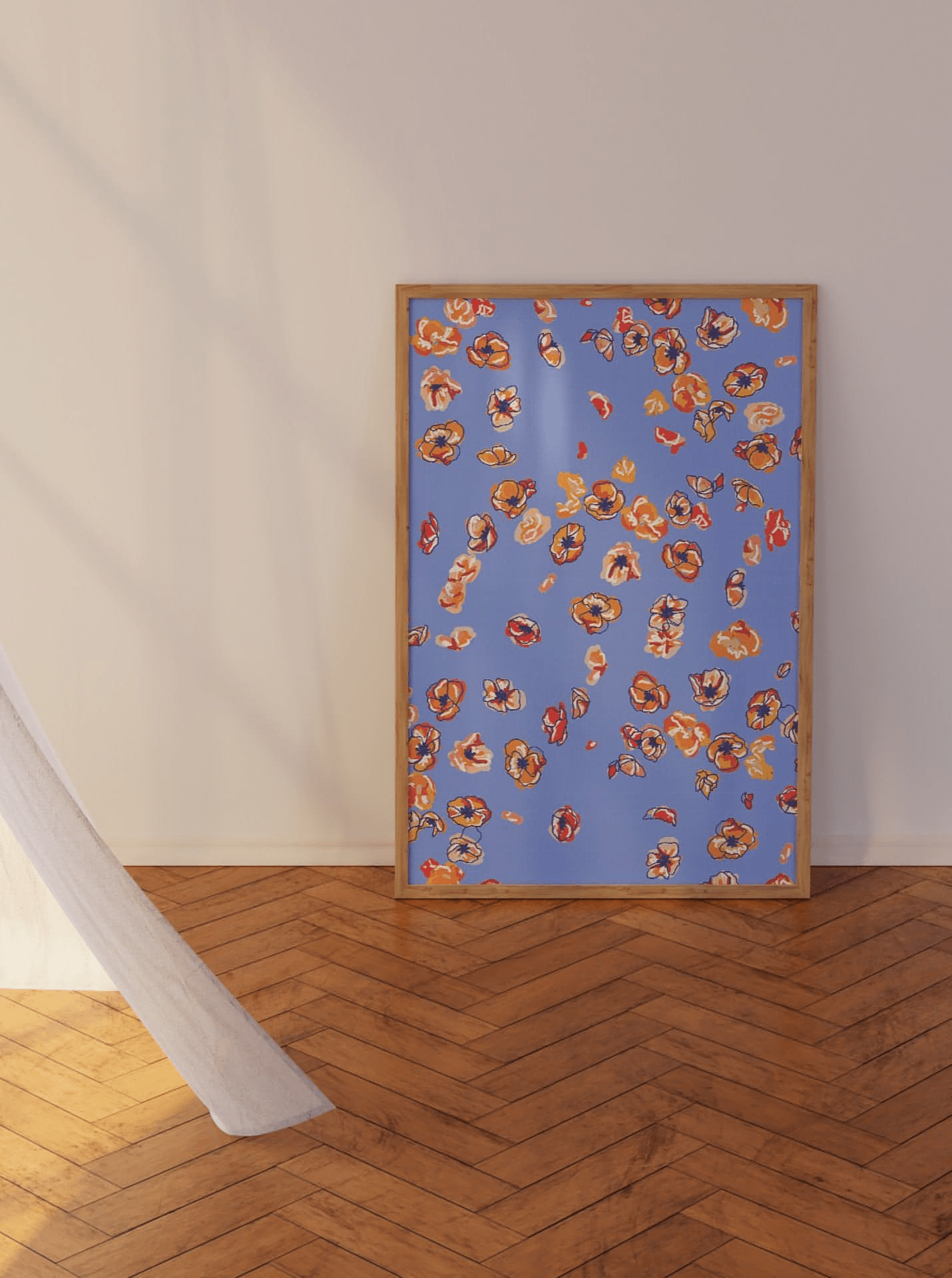 'Falling Flowers' 21×30 cm Fine Art Print with No Frame - Spilt Art by Melbourne Artist Eryn Levey