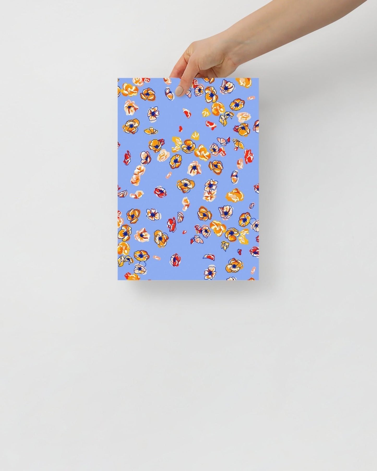 'Falling Flowers' 21×30 cm Fine Art Print with No Frame - Spilt Art by Melbourne Artist Eryn Levey
