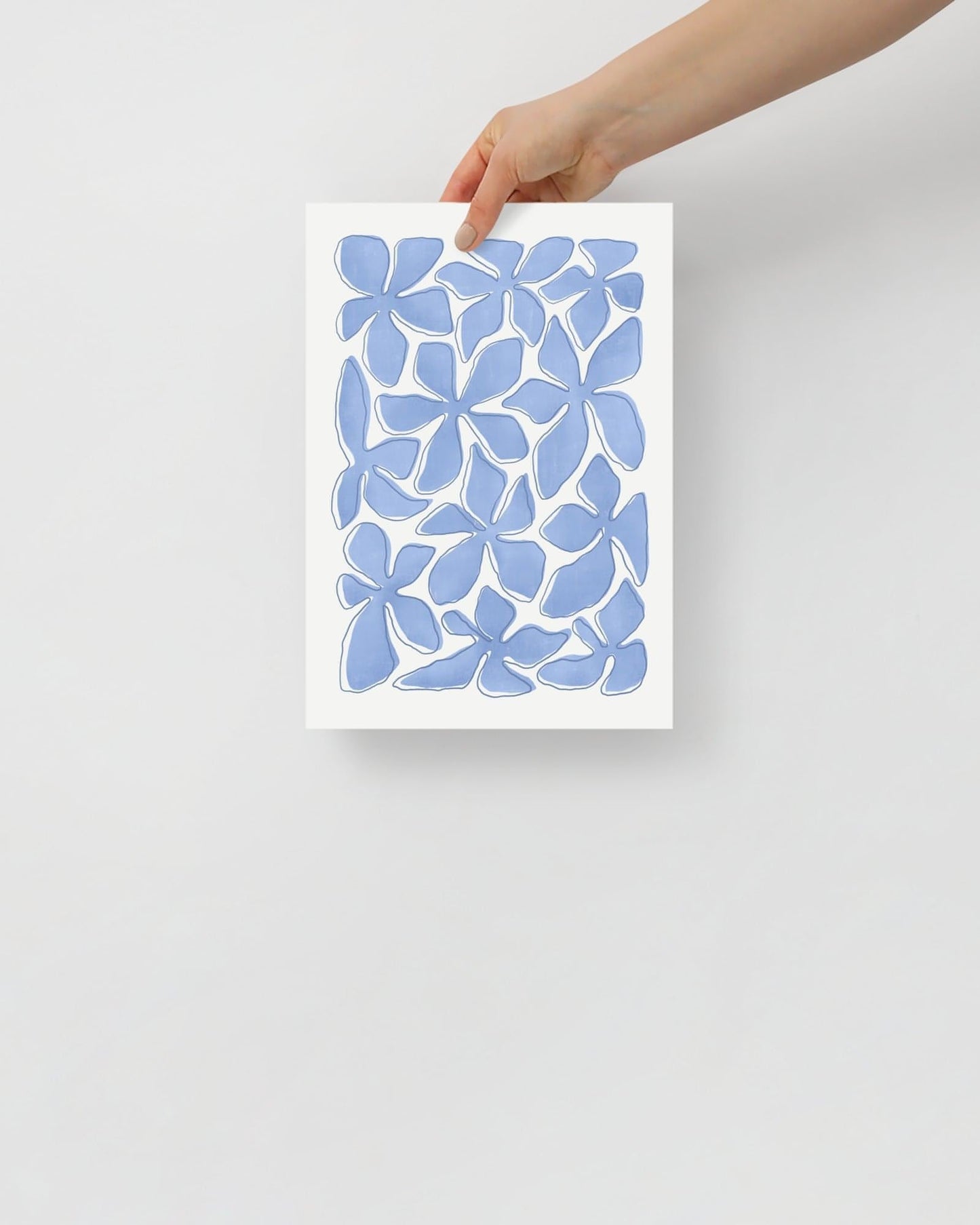 'Flower Dance - Blue' 21×30 cm Fine Art Print with No Frame - Spilt Art by Melbourne Artist Eryn Levey