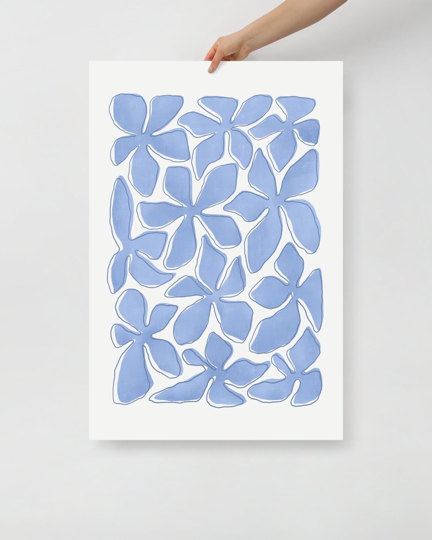 'Flower Dance - Blue' 61×91 cm Fine Art Print with No Frame - Spilt Art by Melbourne Artist Eryn Levey