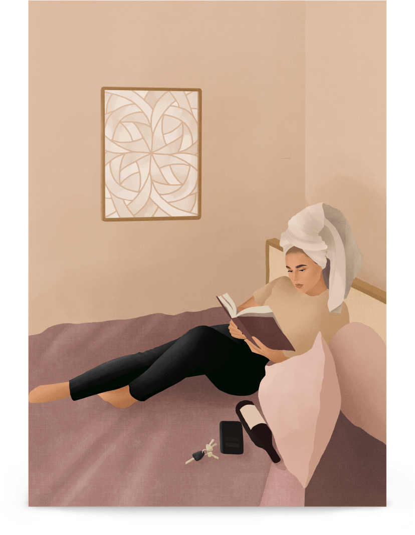 'I'm on my way' 21×30 cm Fine Art Print with Brunette - Spilt Art by Melbourne Artist Eryn Levey