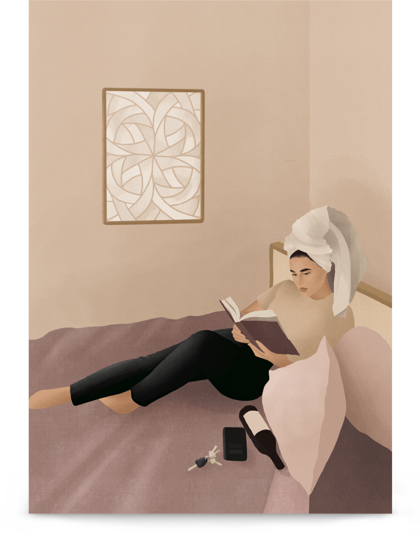 'I'm on my way' 21×30 cm Fine Art Print with Brunette - Spilt Art by Melbourne Artist Eryn Levey