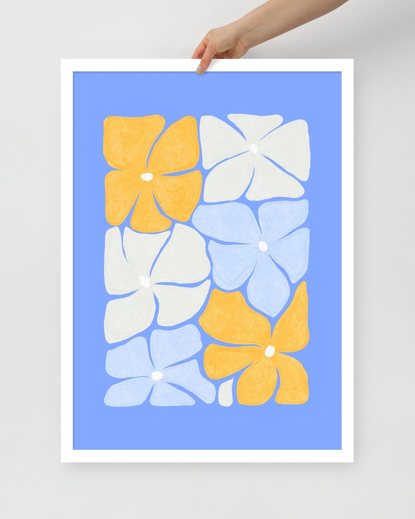 'Puzzled' 50×70 cm Fine Art Print with White Frame - Spilt Art by Melbourne Artist Eryn Levey