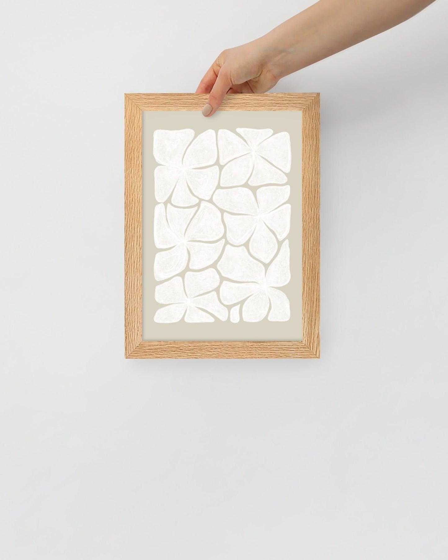'Puzzled - Bone' 21×30 cm Fine Art Print with Oak Frame - Spilt Art by Melbourne Artist Eryn Levey