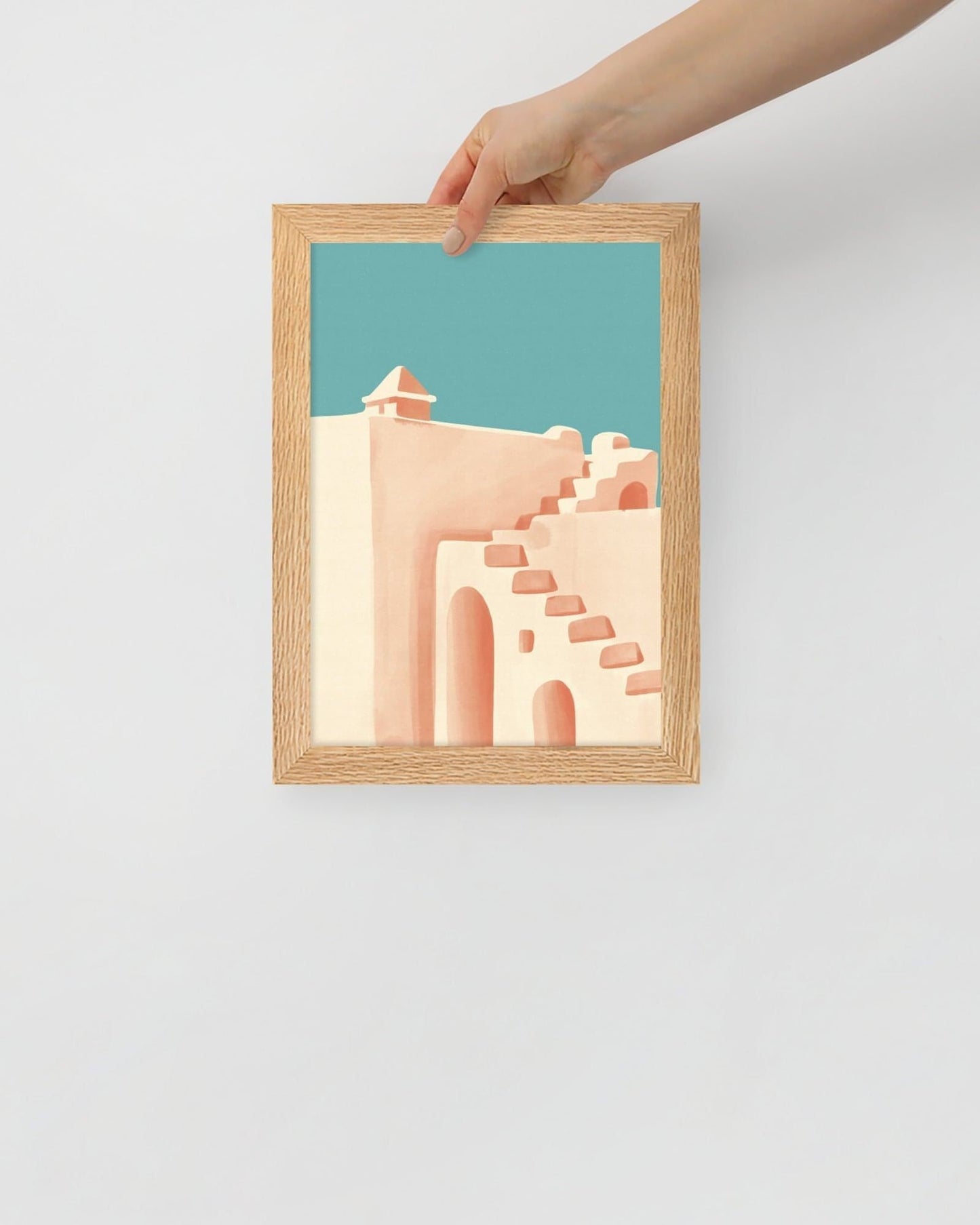 'Stairway' 21×30 cm Fine Art Print with Oak Frame - Spilt Art by Melbourne Artist Eryn Levey