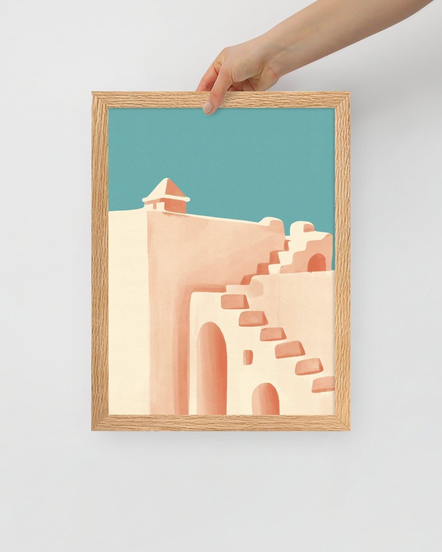 'Stairway' 30×40 cm Fine Art Print with Oak Frame - Spilt Art by Melbourne Artist Eryn Levey