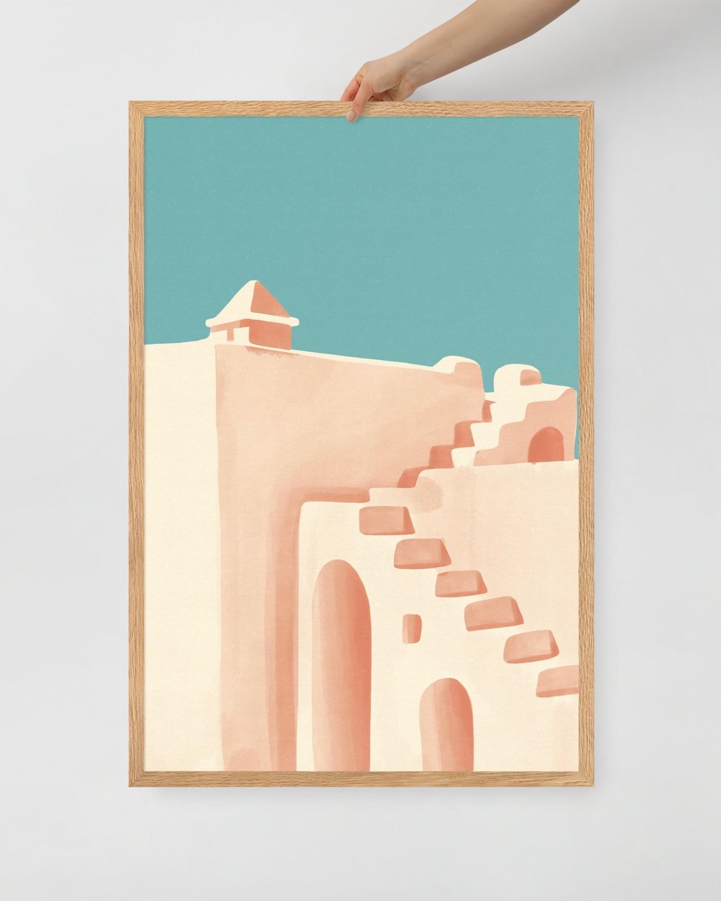 'Stairway' 61×91 cm Fine Art Print with Oak Frame - Spilt Art by Melbourne Artist Eryn Levey