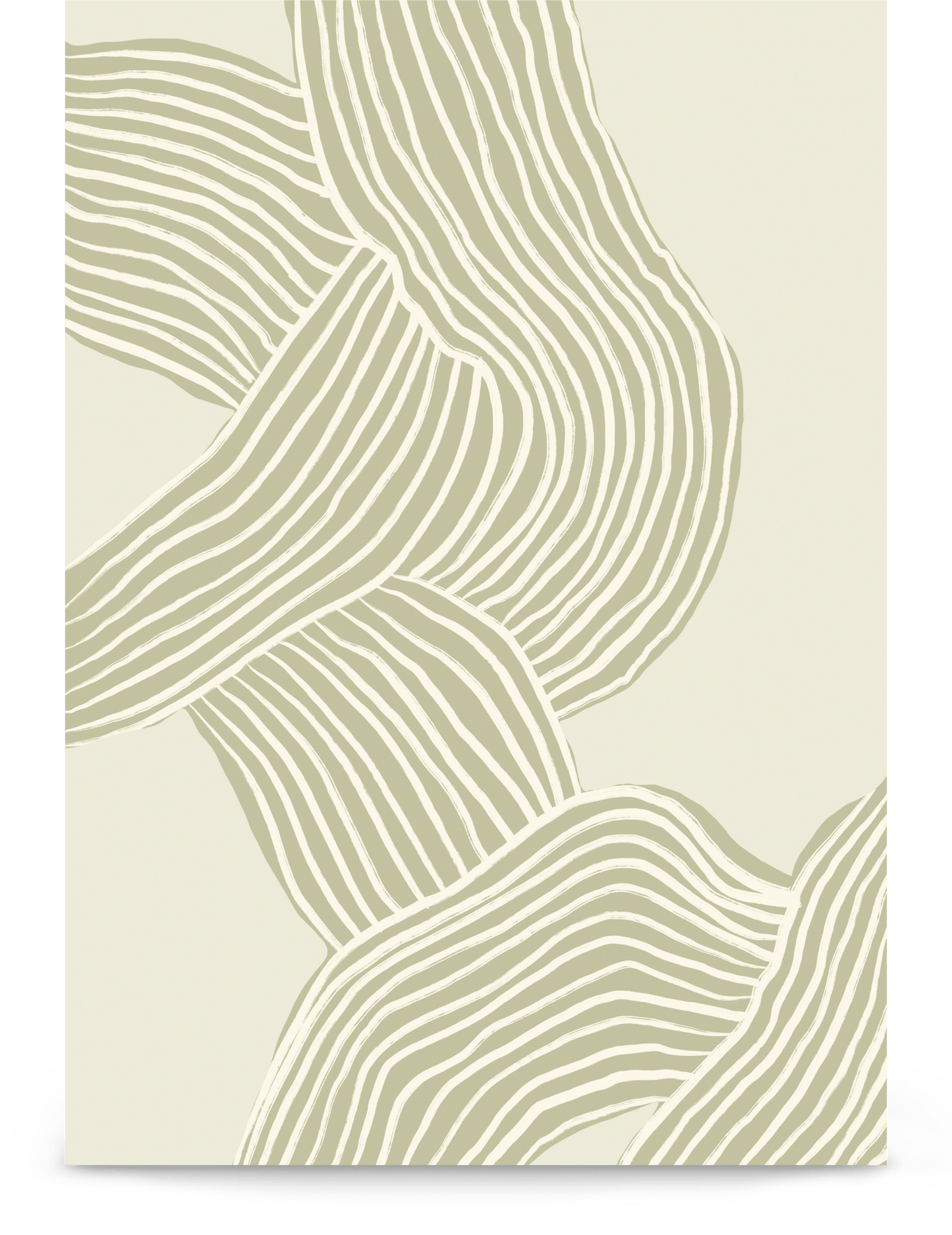 'Tenseless - Green' 21×30 cm Fine Art Print with No Frame - Spilt Art by Melbourne Artist Eryn Levey