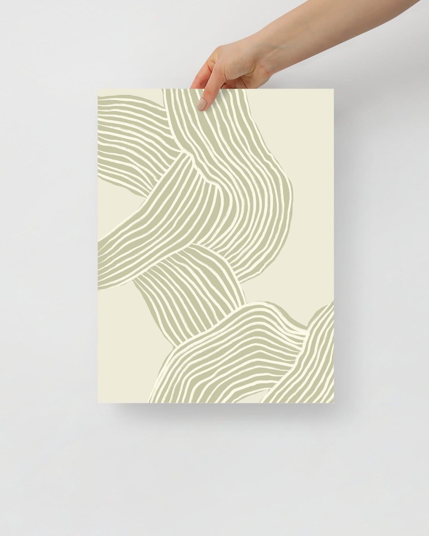 'Tenseless - Green' 30×40 cm Fine Art Print with No Frame - Spilt Art by Melbourne Artist Eryn Levey