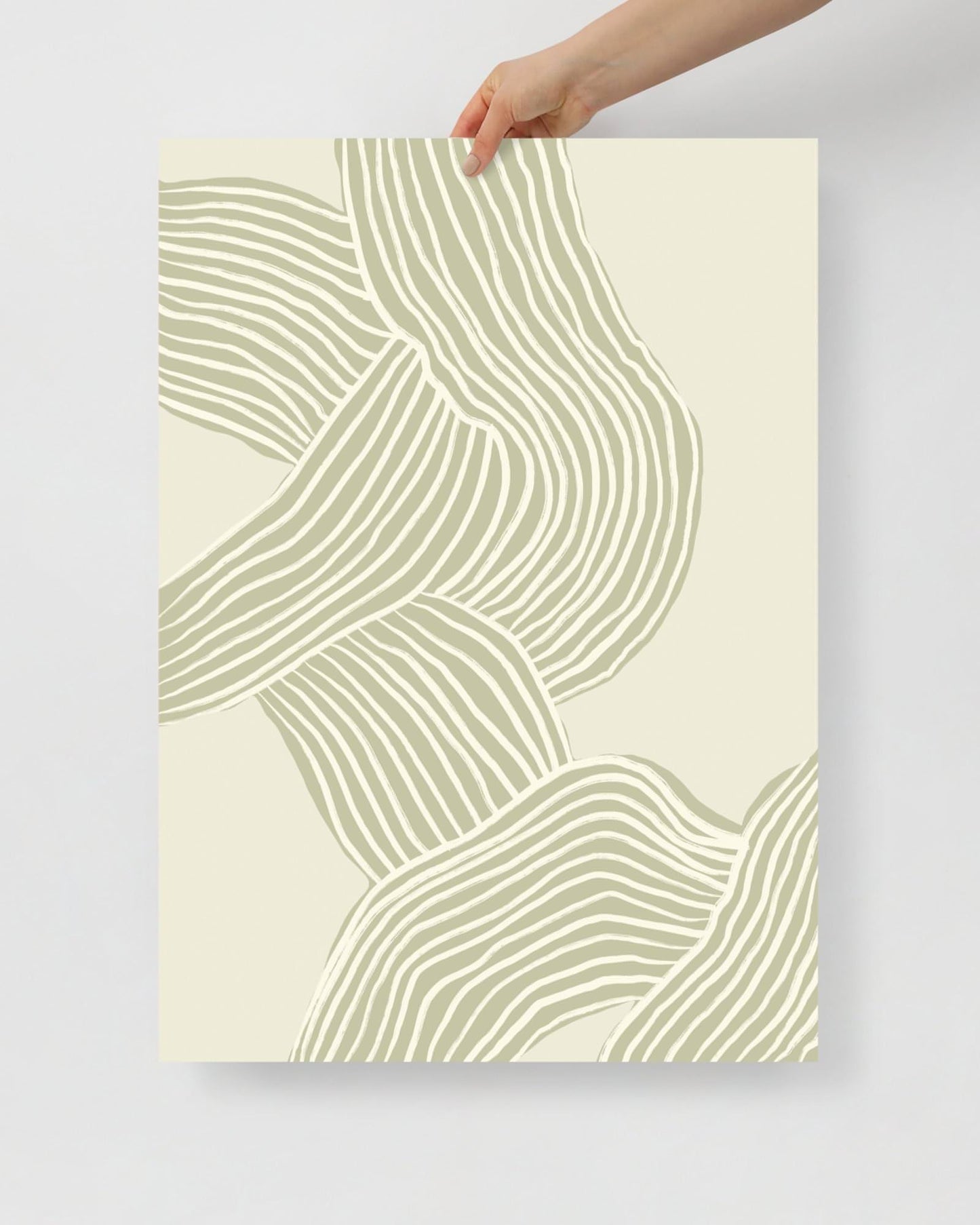 'Tenseless - Green' 50×70 cm Fine Art Print with No Frame - Spilt Art by Melbourne Artist Eryn Levey