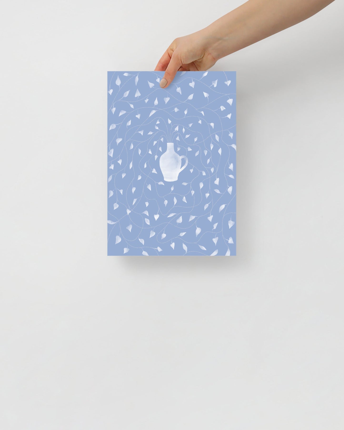 'Vase - Blue' 21×30 cm Fine Art Print with No Frame - Spilt Art by Melbourne Artist Eryn Levey