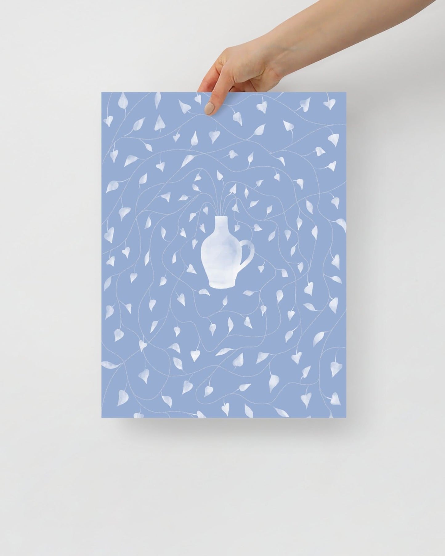 'Vase - Blue' 30×40 cm Fine Art Print with No Frame - Spilt Art by Melbourne Artist Eryn Levey
