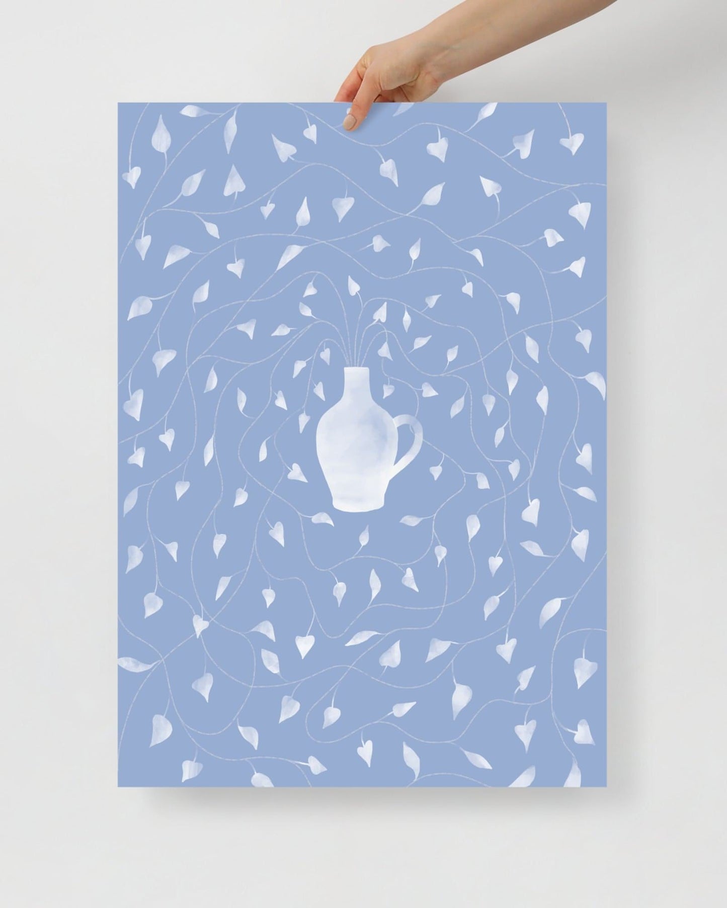 'Vase - Blue' 50×70 cm Fine Art Print with No Frame - Spilt Art by Melbourne Artist Eryn Levey