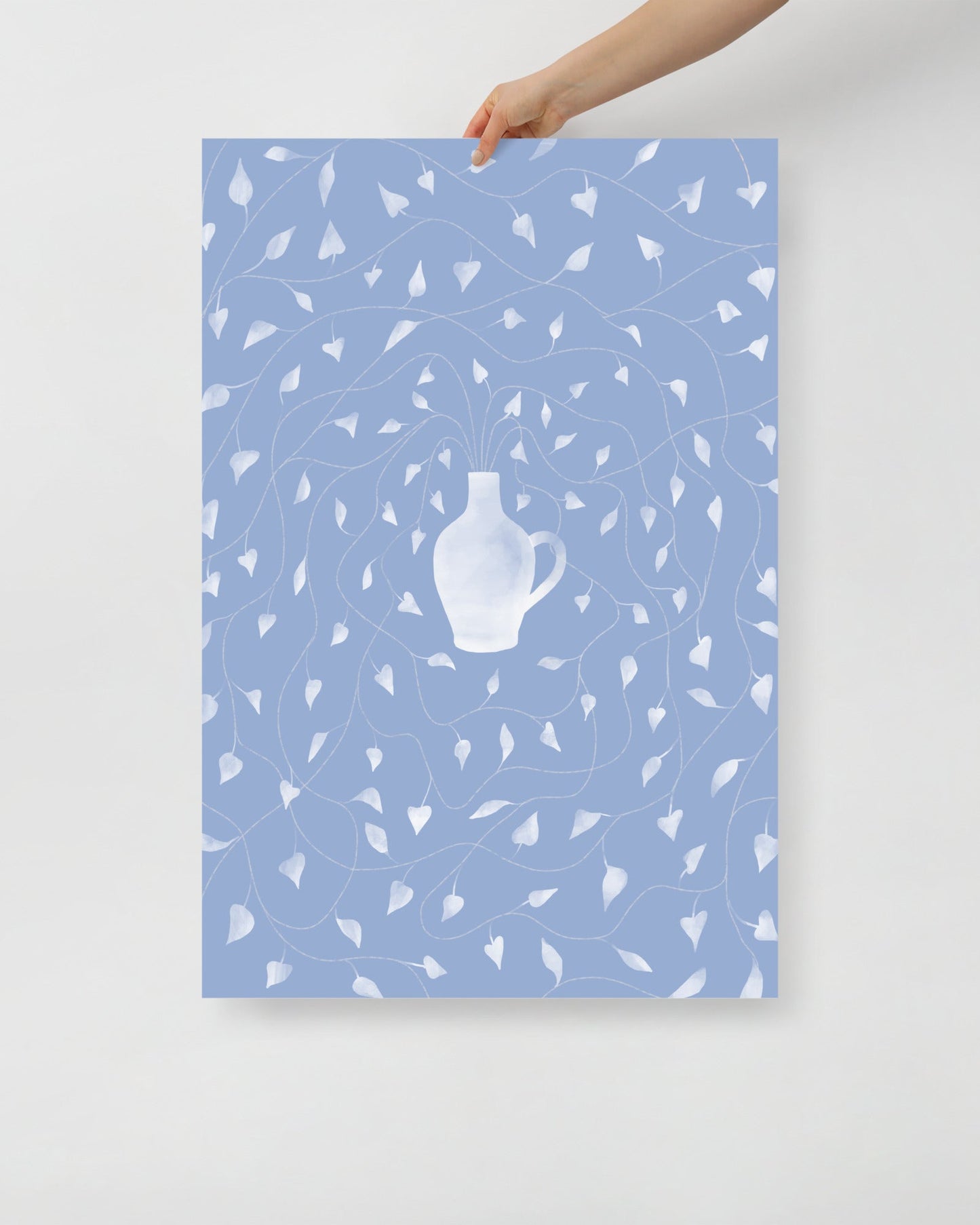 'Vase - Blue' 61×91 cm Fine Art Print with No Frame - Spilt Art by Melbourne Artist Eryn Levey