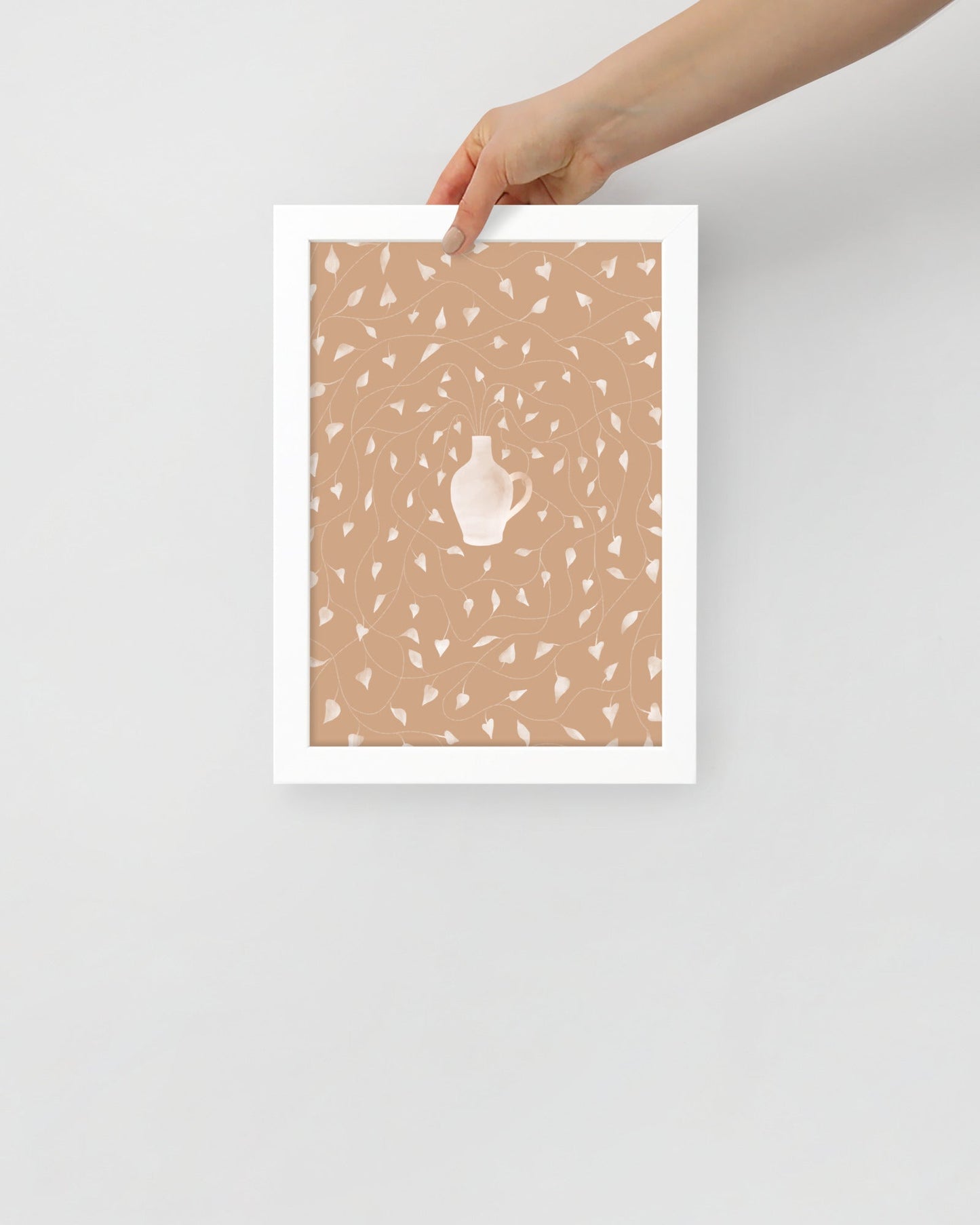 'Vase - Pink' 21×30 cm Fine Art Print with White Frame - Spilt Art by Melbourne Artist Eryn Levey