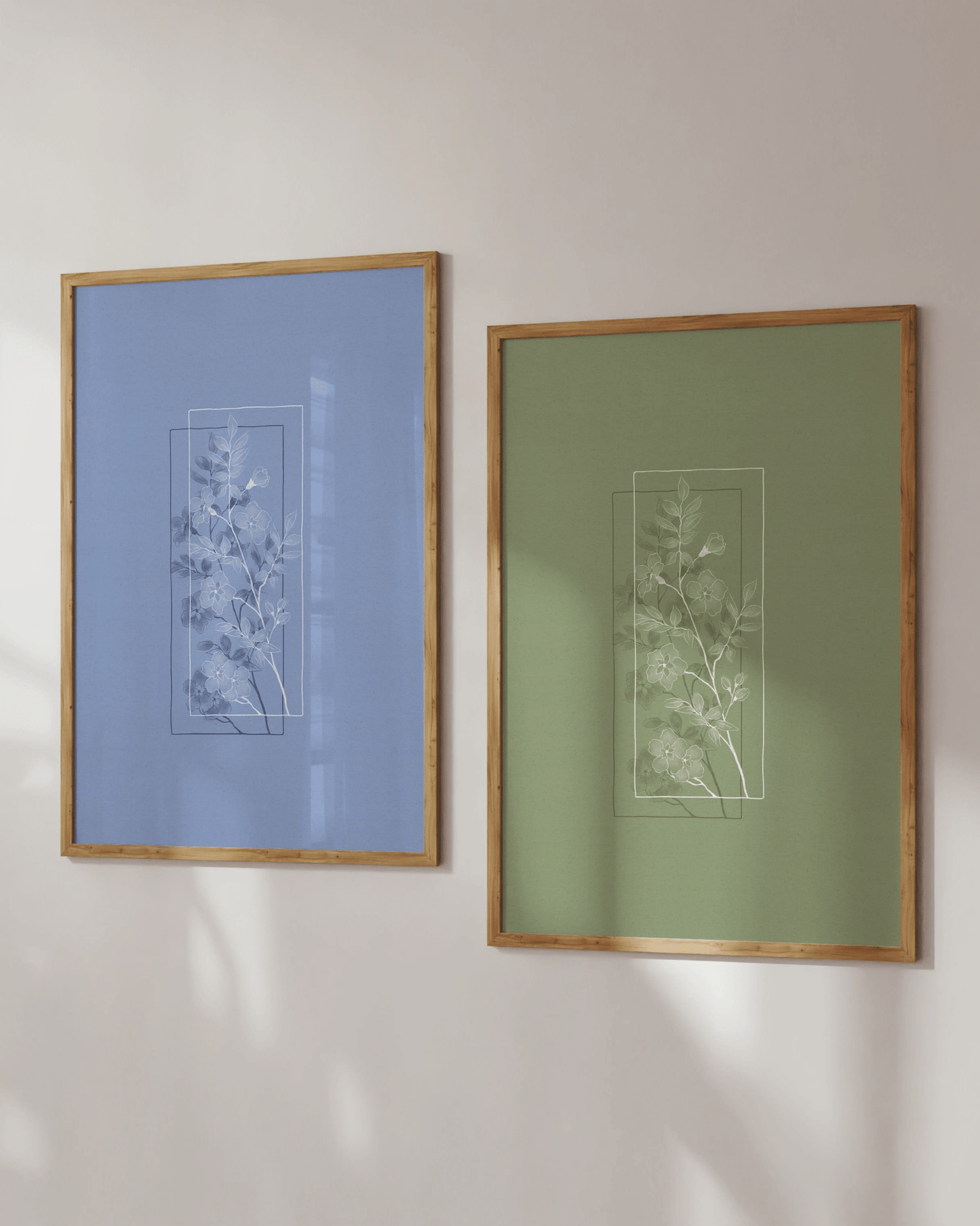 'Window Flower - Blue' 21×30 cm Fine Art Print with No Frame - Spilt Art by Melbourne Artist Eryn Levey