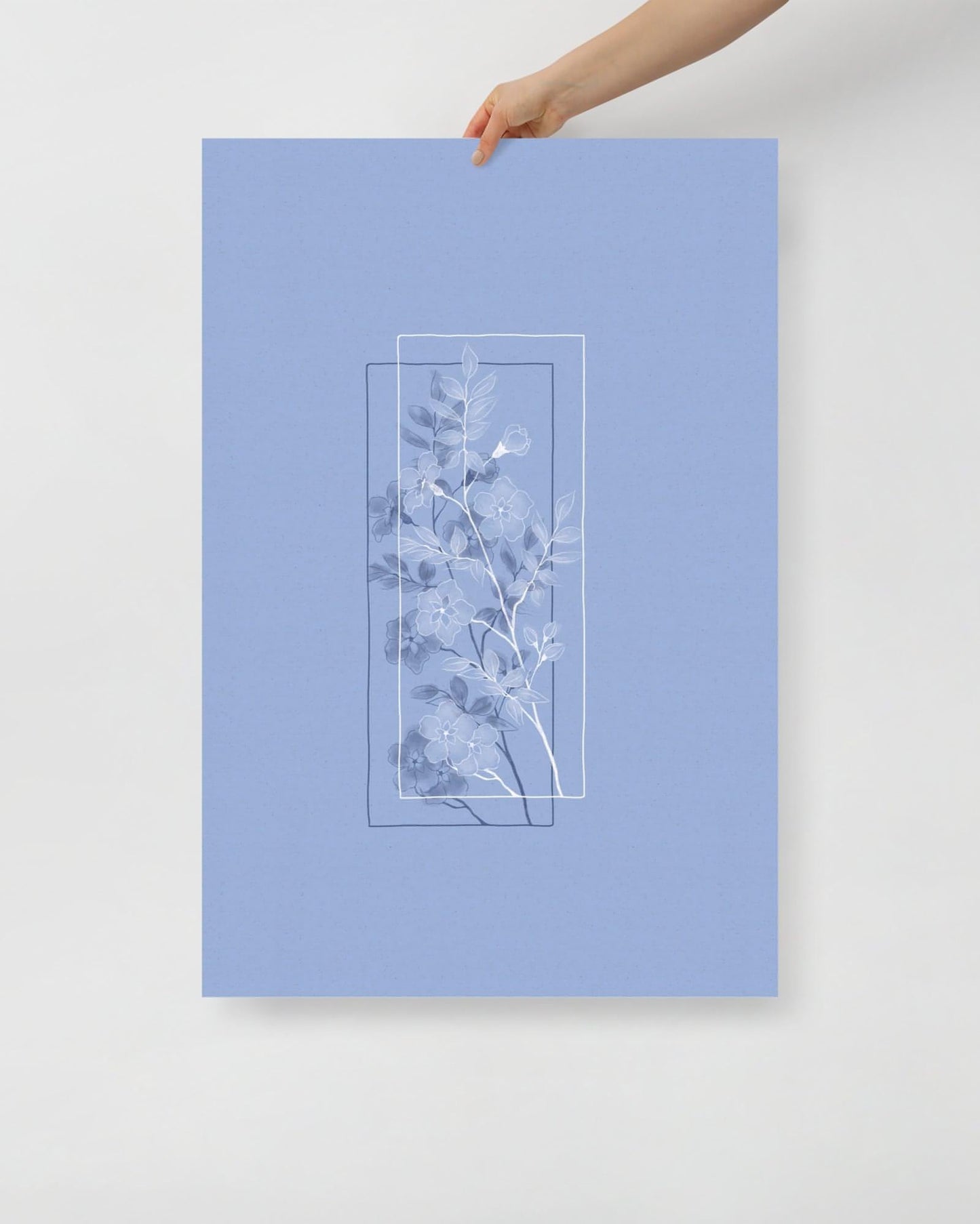 'Window Flower - Blue' 61×91 cm Fine Art Print with No Frame - Spilt Art by Melbourne Artist Eryn Levey