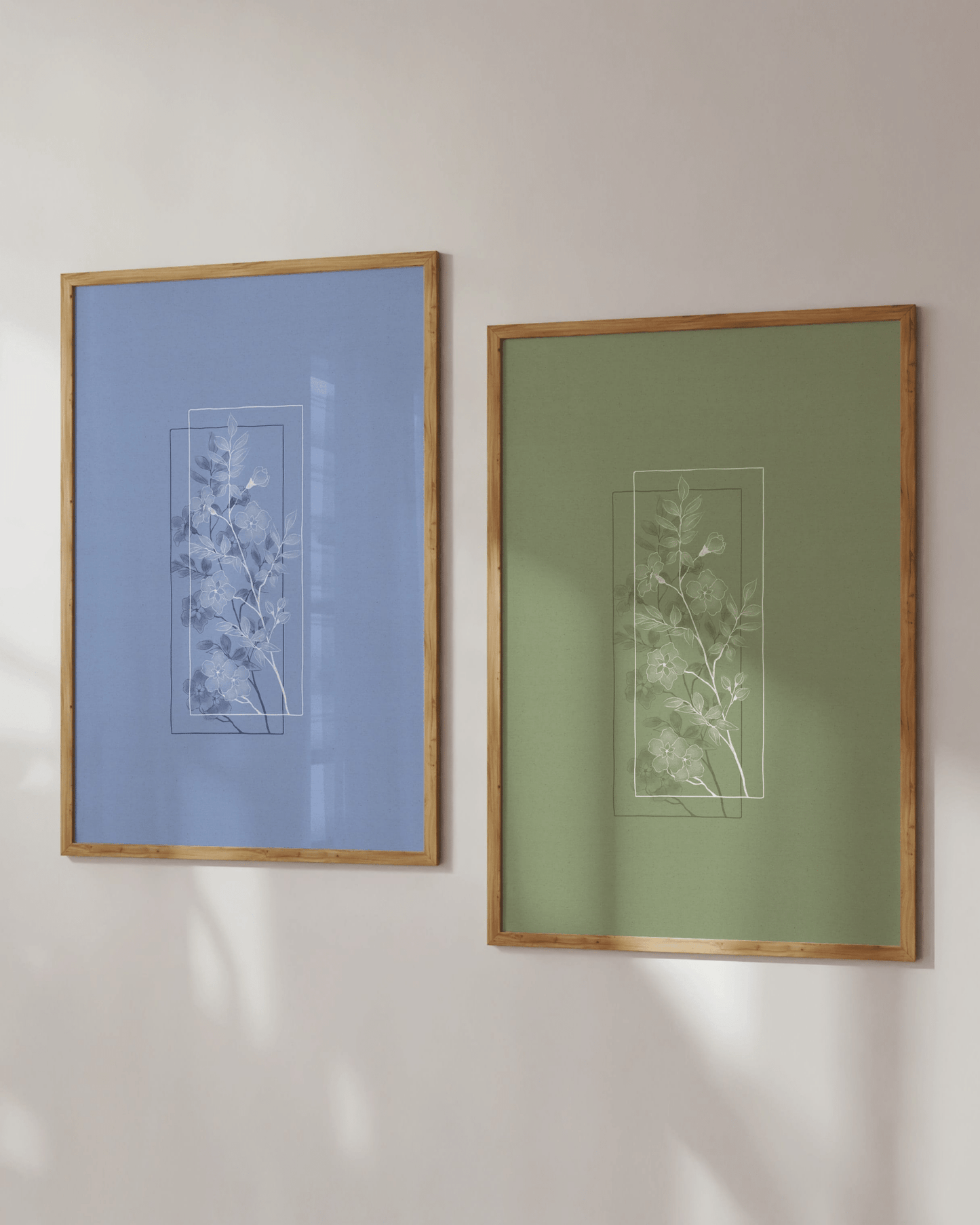'Window Flower - Green' 21×30 cm Fine Art Print with No Frame - Spilt Art by Melbourne Artist Eryn Levey