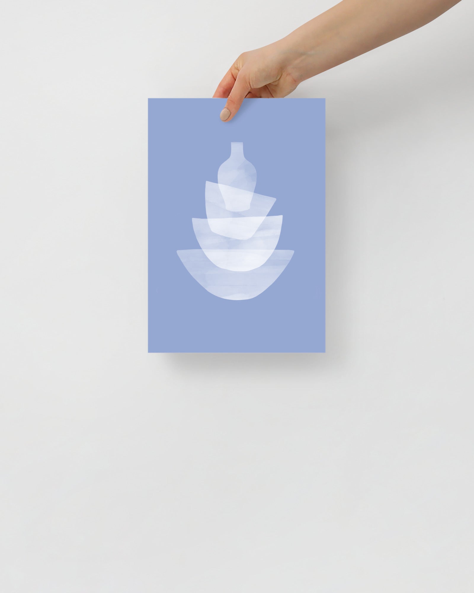 'Ceramic - Blue' 21×30 cm Fine Art Print with No Frame - Spilt Art by Melbourne Artist Eryn Levey