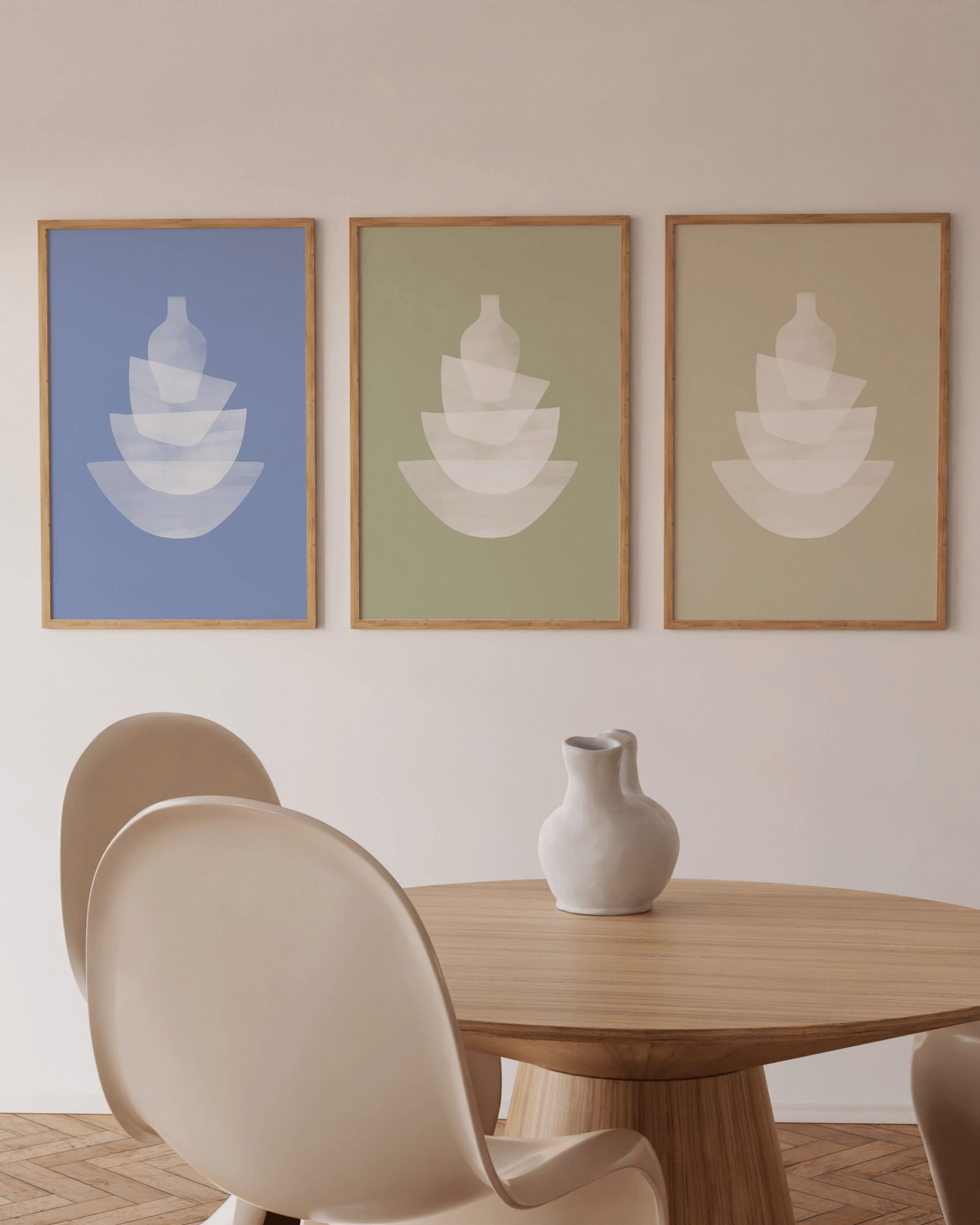 'Ceramic - Blue' 21×30 cm Fine Art Print with No Frame - Spilt Art by Melbourne Artist Eryn Levey