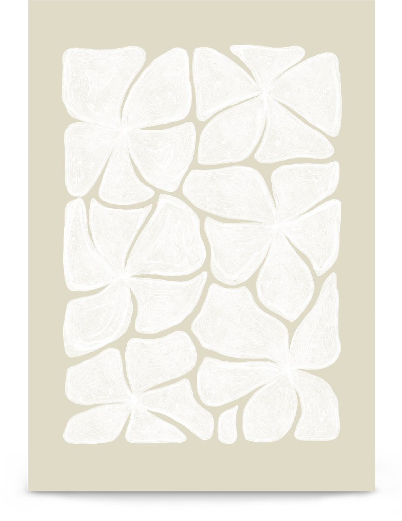 'Puzzled - Bone' 21×30 cm Fine Art Print with No Frame - Spilt Art by Melbourne Artist Eryn Levey