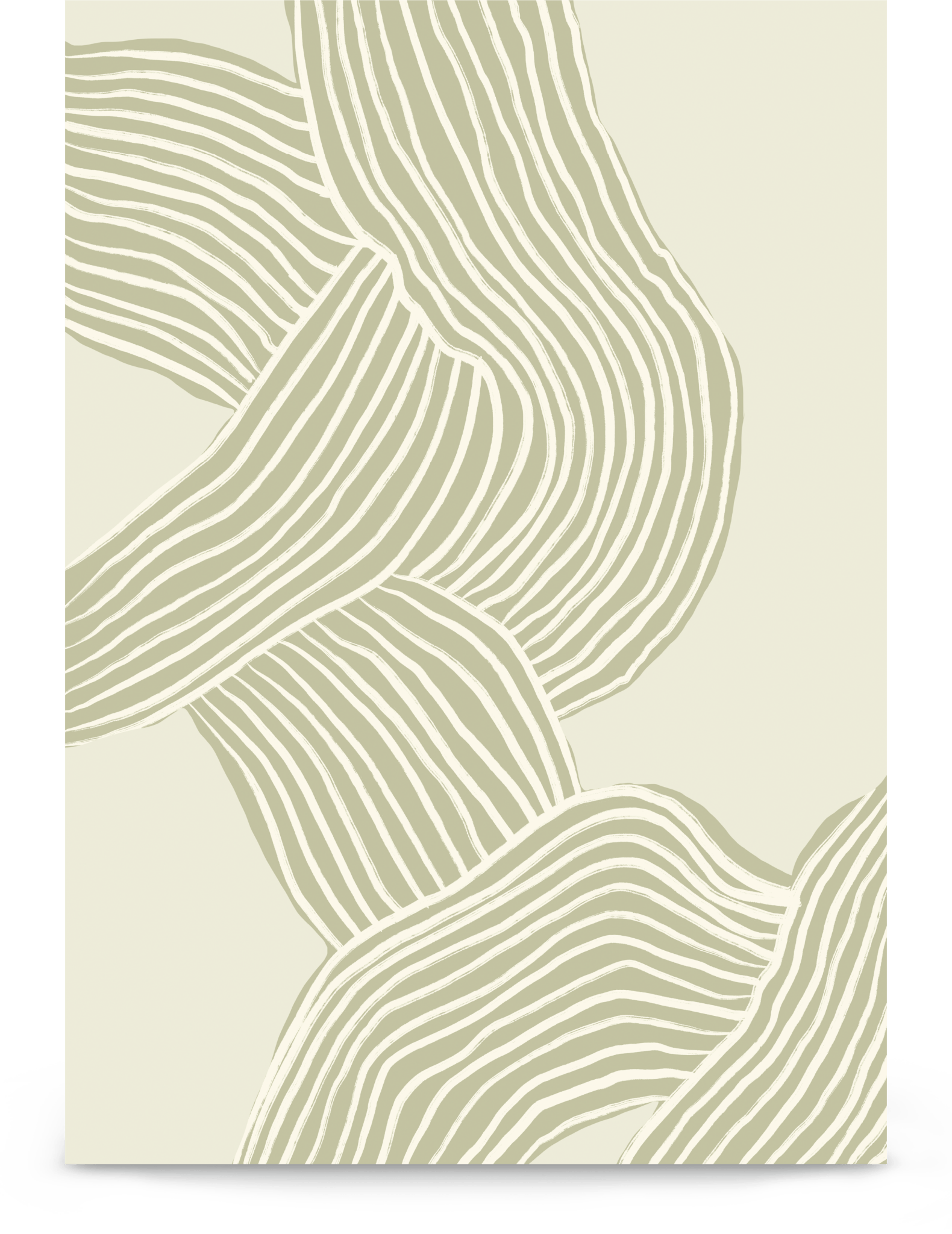 'Tenseless - Green' 21×30 cm Fine Art Print with No Frame - Spilt Art by Melbourne Artist Eryn Levey