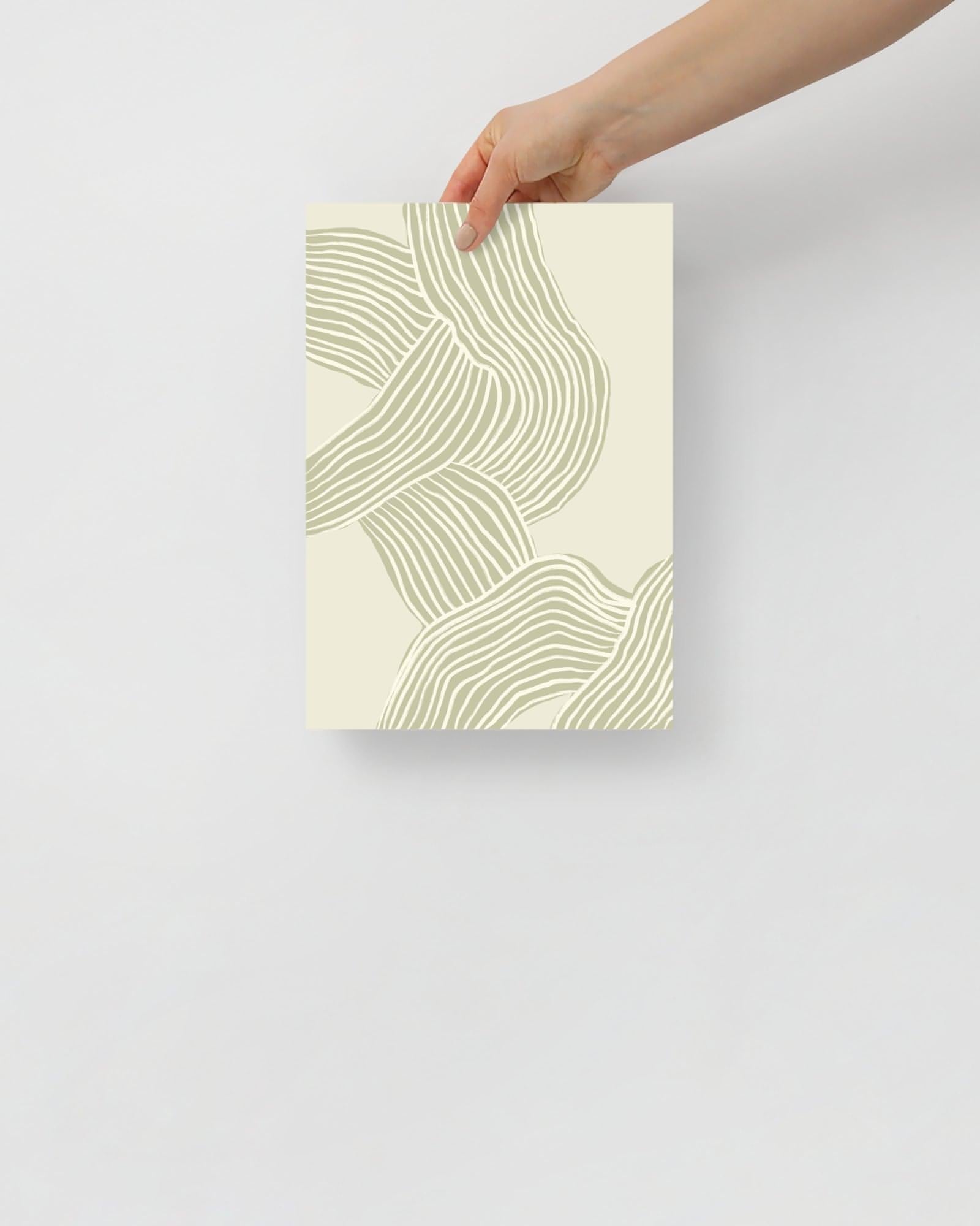 'Tenseless - Green' 21×30 cm Fine Art Print with No Frame - Spilt Art by Melbourne Artist Eryn Levey