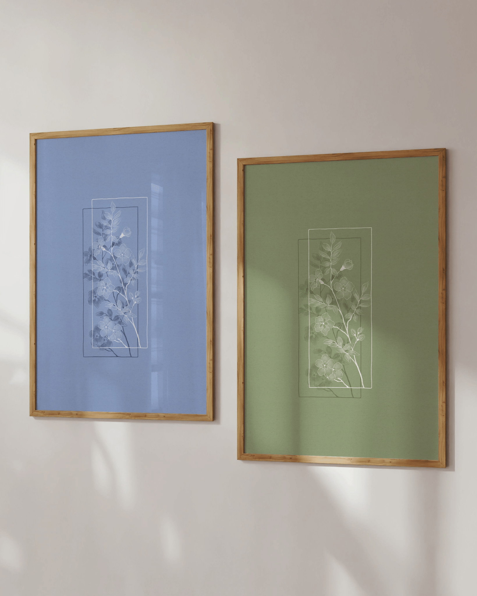 'Window Flower - Blue' 21×30 cm Fine Art Print with No Frame - Spilt Art by Melbourne Artist Eryn Levey